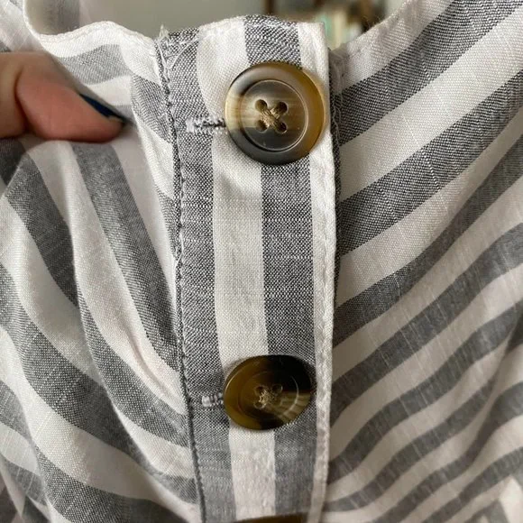 American Eagle Striped Button Front Midi Dress Size M - Picture 7 of 7